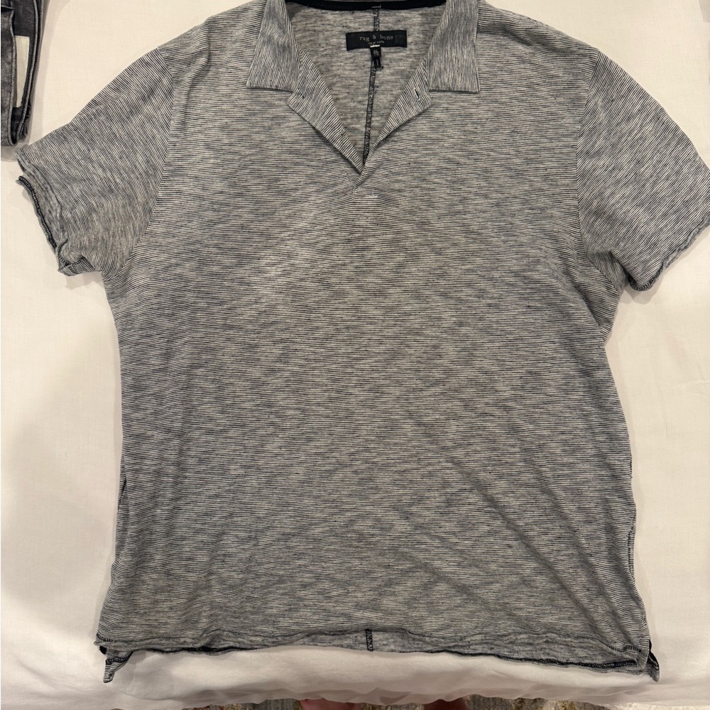Rag & Bone Gray Polo Shirt with Classic Fit